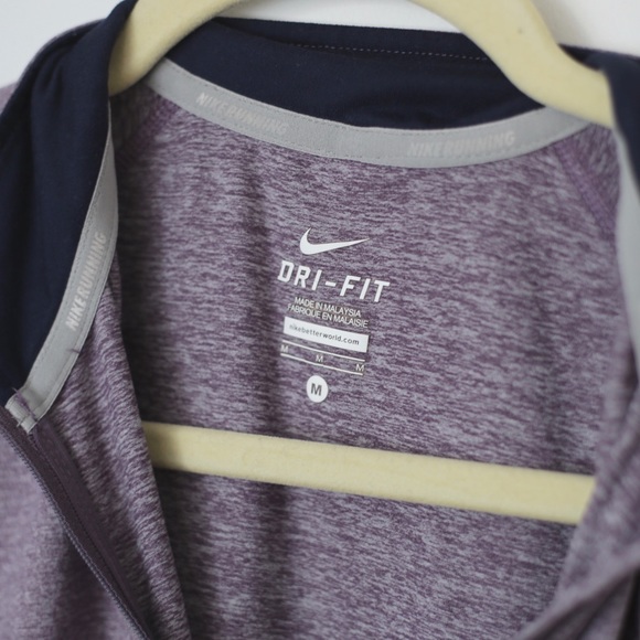 Nike Running Dri Fit Purple Half Zip - Picture 3 of 8